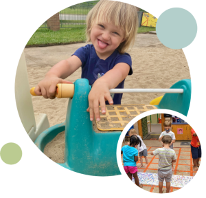 child playing in a playground